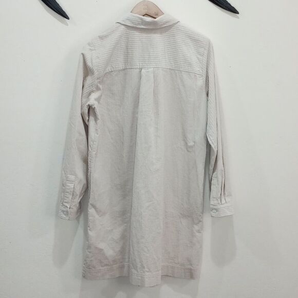 Madewell Corduroy Long sleeve Mini Shirt dress - M - Harvest Moon / Cream - Picture 9 of 13
